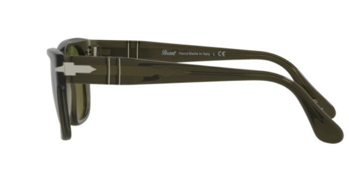 Pre-owned Persol 0po3269s 11034e Opal Smoke/ Light Green Rectangle Unisex Sunglasses