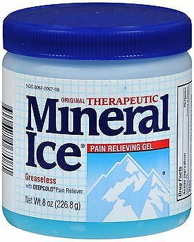 Mineral Ice Original Therapeutic Pain Relieving Gel Greaseless 8 Ounce 6 Pack