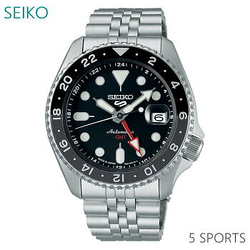 Pre-owned Seiko 5 Sports Skx Sports Style Gmt Sbsc001 Black Men's Watch In Box