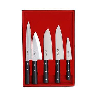 5 Pieces Japanese Kitchen Knife B-Set 19274465 Masahiro
