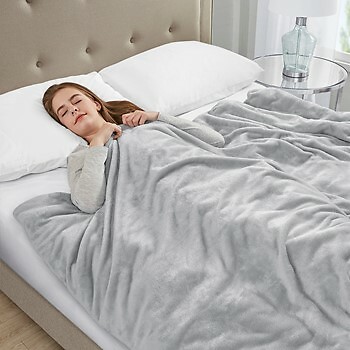 Sleep Philosophy Weighted Blanket With Grey Finish BL51 ...
