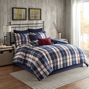 Serene Stripe California King Size 7-Piece Elegant ...