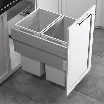 Hailo US Cargo 18 Kitchen Double Waste Bin Pull-Out Soft Close Organize Space