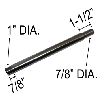 Tilt Tube Stainless Mercury 75-300hp 3cyl-V6 1.035'' X 12-1/8'' 826125A 1