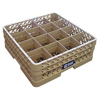 Glass Rack - 16 Square Compartments, 8-3/4"H (with extenders)