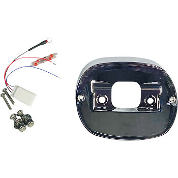 CUSTOM DYNAMICS Pre-1999 Taillight Baseplate for Harley-DavIDSON CHROME