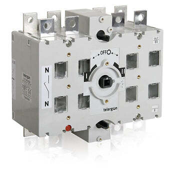 Telergon Changeover switch, size 2, 3P + N, 800A
