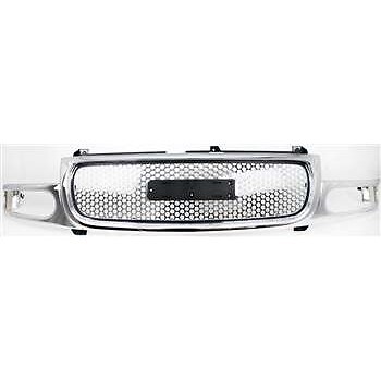 Grille Assembly For 2001-06 GMC Yukon Yukon XL 1500 Chrome With Emblem Provision
