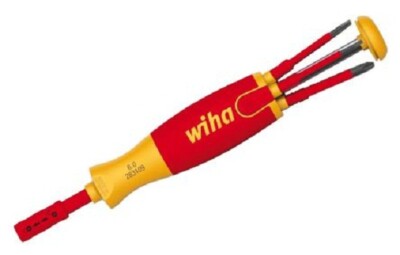 Wiha DRIVER BIT SET 6Pcs Pozidriv PZ1 & PZ2, Slotted SL2.5, SL3.5 & SL5.5
