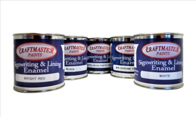 Signwriting Pinstriping Lining Enamel- Beschriftung Reklame Linierfarben