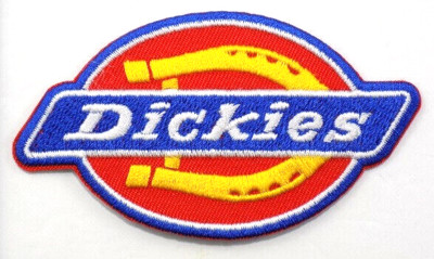 DICKIES EMBROIDERED PATCH IRON/SEW ON 3-3/8'' x 1-7/8'' CLOTHING WORKWEAR OVERALL