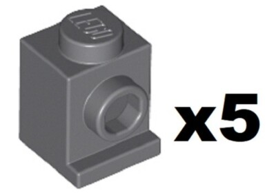 Lego 5 New Dark Bluish Gray Brick Modified 1 x 1 with Headlight Stone Grey DG02
