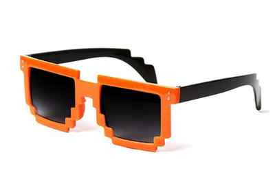 8 BIT PIXEL Retro Sunglasses Pixelated Video game Party Glasses 