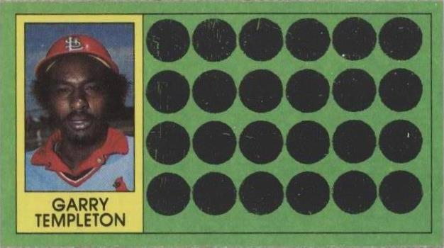 1981 Topps Baseball Scratch-Off - Garry Templeton #82