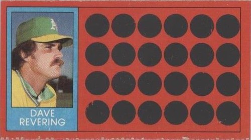 1981 Topps Baseball Scratch-Off - Dave Revering #22