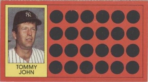1981 Topps Baseball Scratch-Off - Tommy John #52