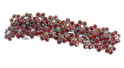 Debenhams Rosso Nouveau Fiore Boccioli Clip per Capelli Slide Fermacapelli W/