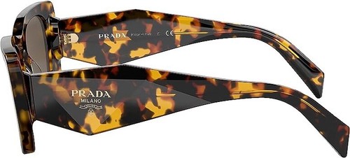 Pre-owned Prada Symbole Pr 08ys 01v-8c1 Honey Havana Brown Lens Women Sunglasses