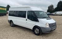 2013 63 FORD TRANSIT T350 2.2 TDCI 136 LWB MEDIUM ROOF 14 SEATER MINIBUS 57K FSH