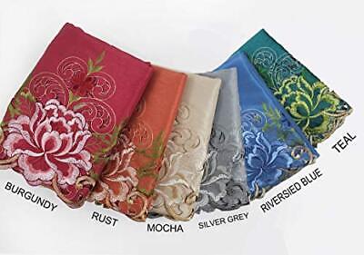 Gohd Passionate Bloom Kitchen Curtain Swag Valance And Tier Set Nice Embroidery