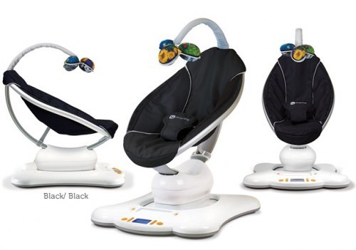 Mamaroo 4 Infant Reclining Seat Rocker Bouncer bluetooth 4.0 Classic Black 4Moms