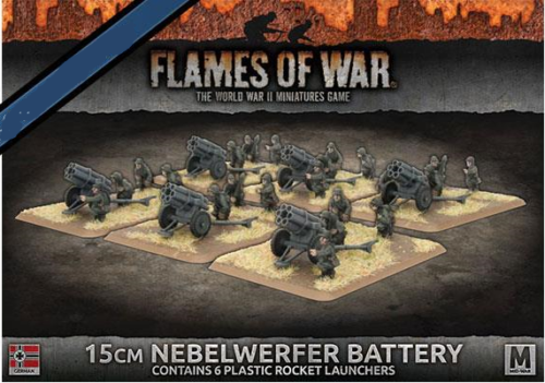 Flames of War GBX118 Немецкая 15-см батарея Nebelwerfer с 6 ракетами Battlefront