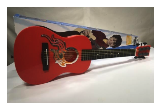 acoustic guitar - first act discovery designer red guitar