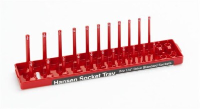 Hansen Global 1/4'' Drive Standard SAE Inch Regular & Deep Socket Tray Organizer