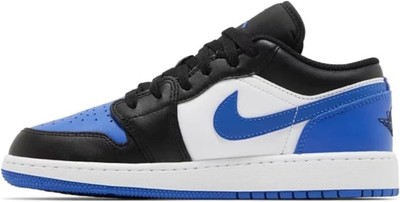 Big Kids Air Jordan 1 Low Белый/Королевский синий-Черно-белый (553560 140) - 6,5