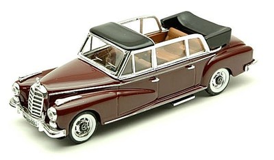 Mercedes 300 Cabrio Open 1960 Bordeaux 1:43 Model RIO4122 RIO