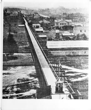 Pasadenas Elevated Bicycle Track Looking South 1900 California - Old Photo
