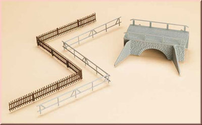 AUHAGEN HO scale ~ SMALL FOOTBRIDGE ~ 1/87 plastic model kit 42555