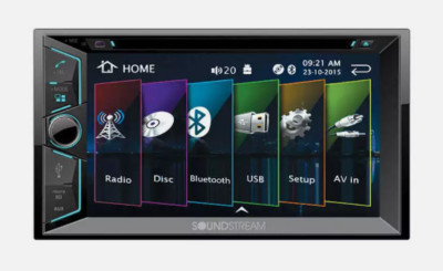 Sound Stream VR624B Black 6.2'' LCD Touchscreen Bluetooth 2-Din DVD Head Unit