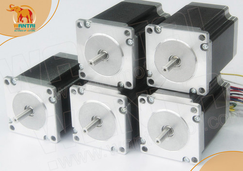 【US ship 】5PCS Wantai NEMA23 STEPPER MOTOR 270 OZ-IN,3A,4-Leads,57BYGH627