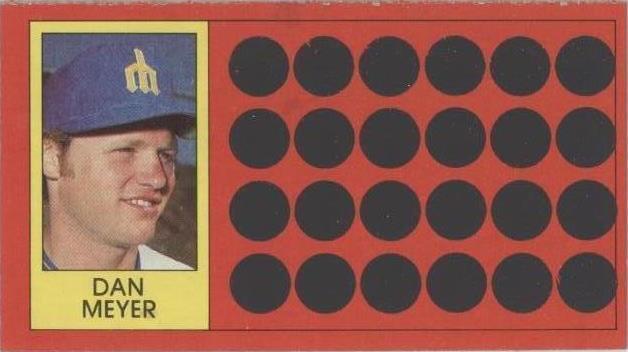 1981 Topps Baseball Scratch-Off - Dan Meyer #40
