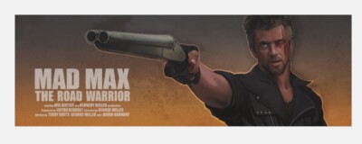 SDCC 2018 Mad Max The Road Warrior Mel Gibson Giclee Art Print 36x12 Mondo NEW