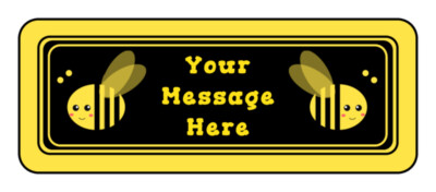 30 personalized bumble bee, honey bee stickers, labels, tags