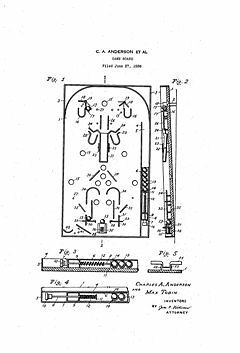 United States Patent Office Gotham Bagatelle June 1930's  Pinball Art Print