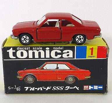 トミカ　NISSAN NEW BLUEBIRD SSS NO.1 トミカ NISSAN NEW BLUEBIRD SSS NO.1 1/60 Nissan Bluebird SSS