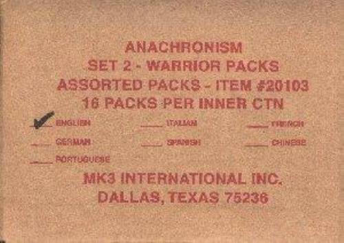 Anachronism Set 2 Warrior Packs 16ct Booster Box