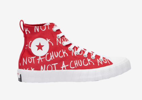 Высокие кроссовки CONVERSE UNT1TL3D из парусины с вышивкой в красно-белом цвете NOT A CHUCK 9 мес. 11 Вт.