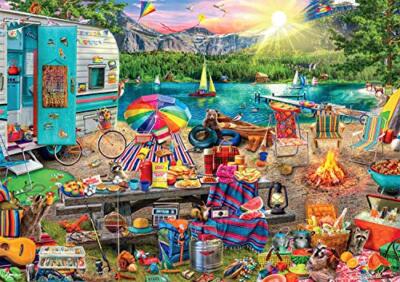 Buffalo Games - Aimee Stewart - Family Campsite - 500 Piece Jigsaw Puzzle wit...
