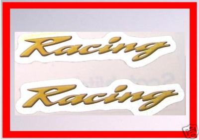 KIT 2 ADESIVI RILIEVO "RACING "  3M   ORO