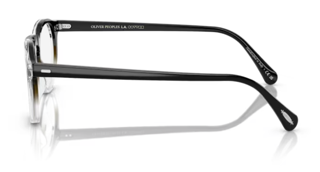 Pre-owned Oliver Peoples 0ov5186 Gregory Peck 1751 Military/crystal Gradient Eyeglasses In Clear