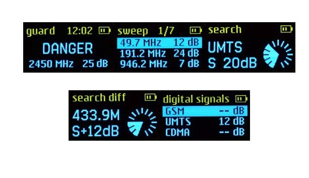 Bugs transmitters eavesdropping diveces RF detector Raksa iDet against espionage