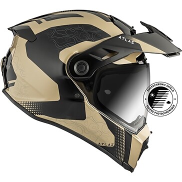 CKX Atlas Bedrock Dual Sport Motorcycle Helmet Sand Size 3XL