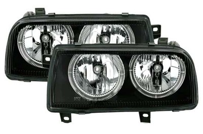 Forlykter for VW VENTO 1992-1998 Angel Eyes Black Gratis frakt LPVW32WN XINO US