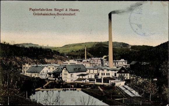 Ak Borstendorf GrÃ¼Nhainichen Sachsen, Papierfabriken Siegel Haase - 4183148