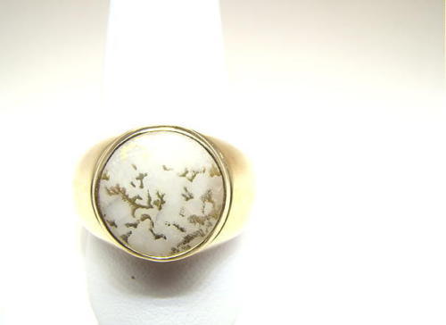 Quartz Yellow Gold Rings for Men