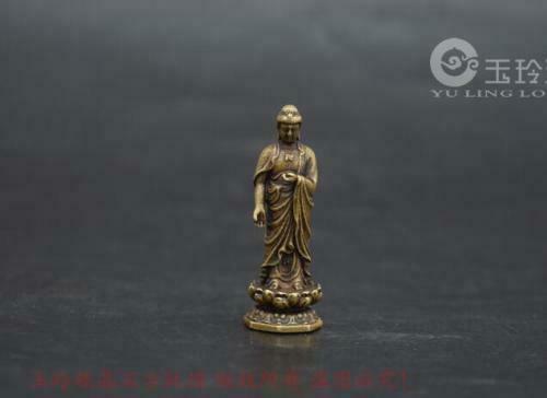  Collection old Asian brass Buddha Chinese archaize pure small statue